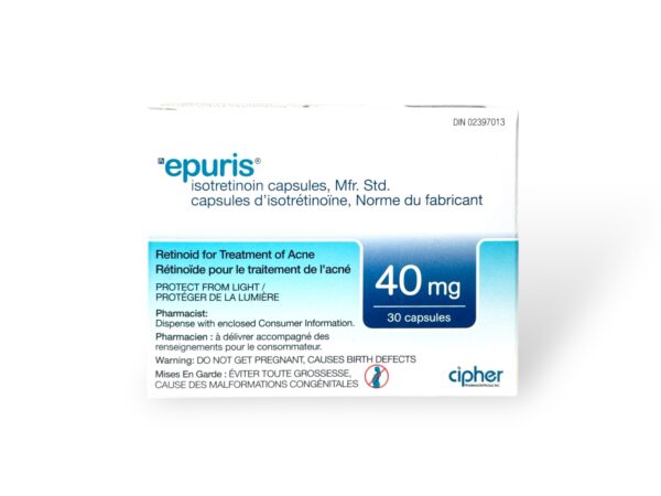 Epuris 40mg Retinoid Acne Treatment Accutane